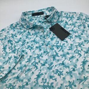 G/Fore Mens Emerald Mapped Camo Short‎ Sleeve Golf Polo Size Small NWT